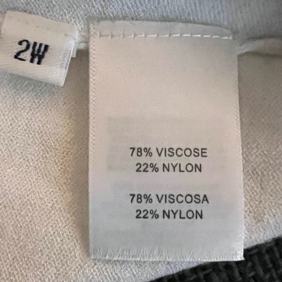 Doncaster Tank Top White w/Black Trim & Lime Green Hem Plus Size 2W in EUC - Picture 6 of 6